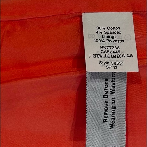 J.CREW Coral Orange No. 2 Pencil Skirt with Back Slit Size 10 - Picture 8 of 10